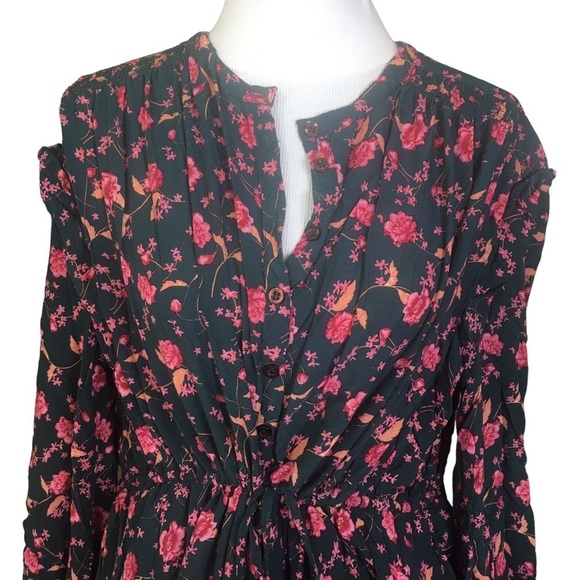 Free People Flower Fields Mini Dress Free People Size Small Green Pink Combo - Picture 5 of 7